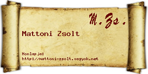 Mattoni Zsolt névjegykártya